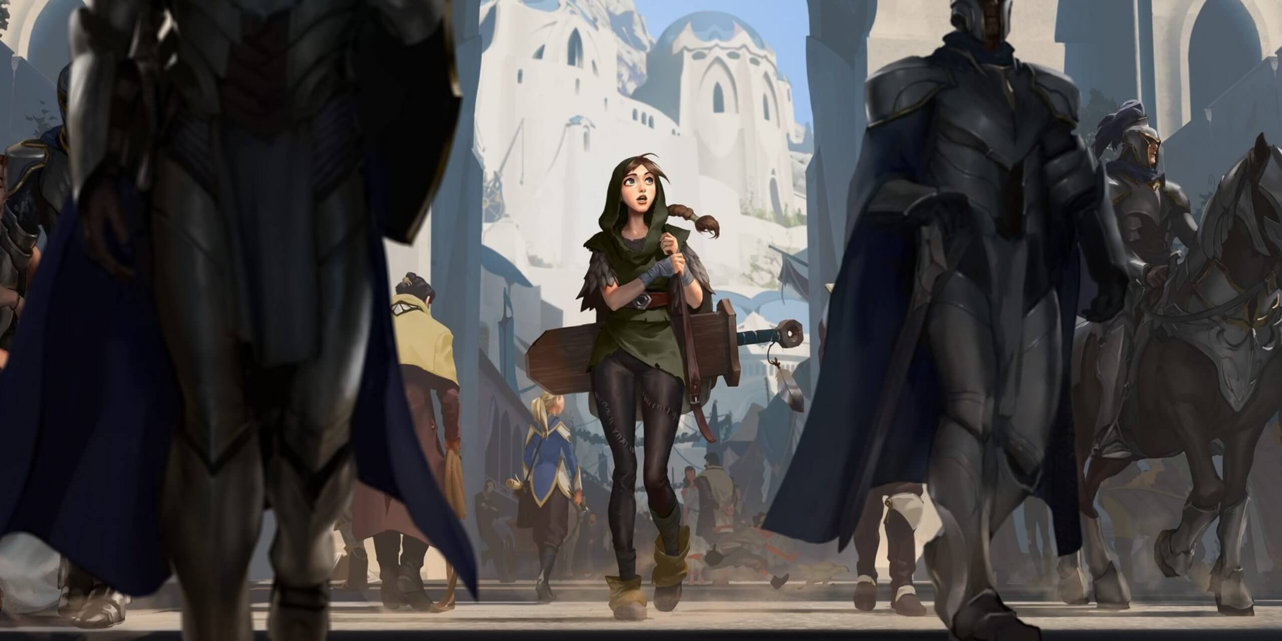 Riot Games, Inc's official Recruiting webpage banner. An image of Cithria of Cloudfield