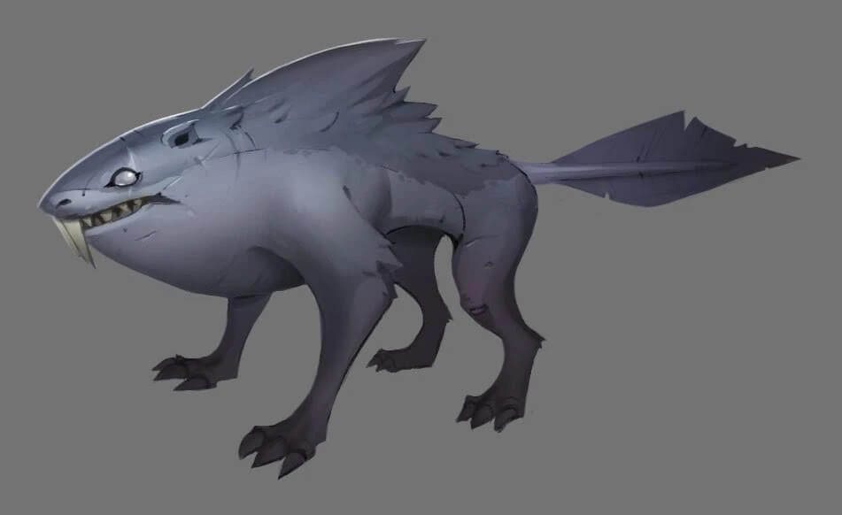 Concept art of a razorfin, also known as a wharf rat