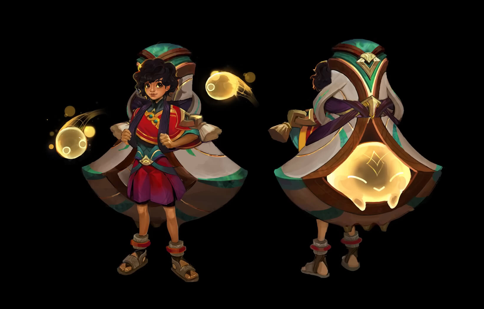 Concept art of Milio with two Fuemigos and his Furnasita