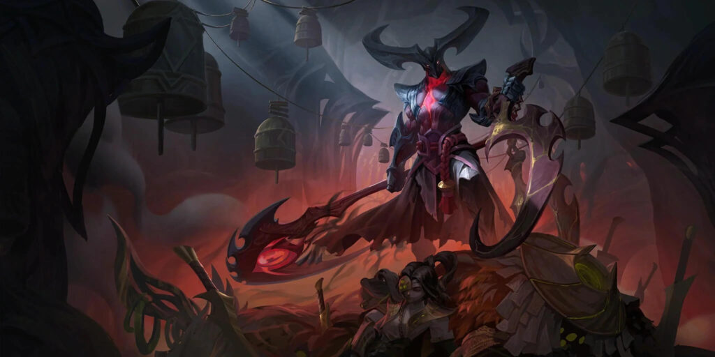 Rhaast on top of a slain corpse