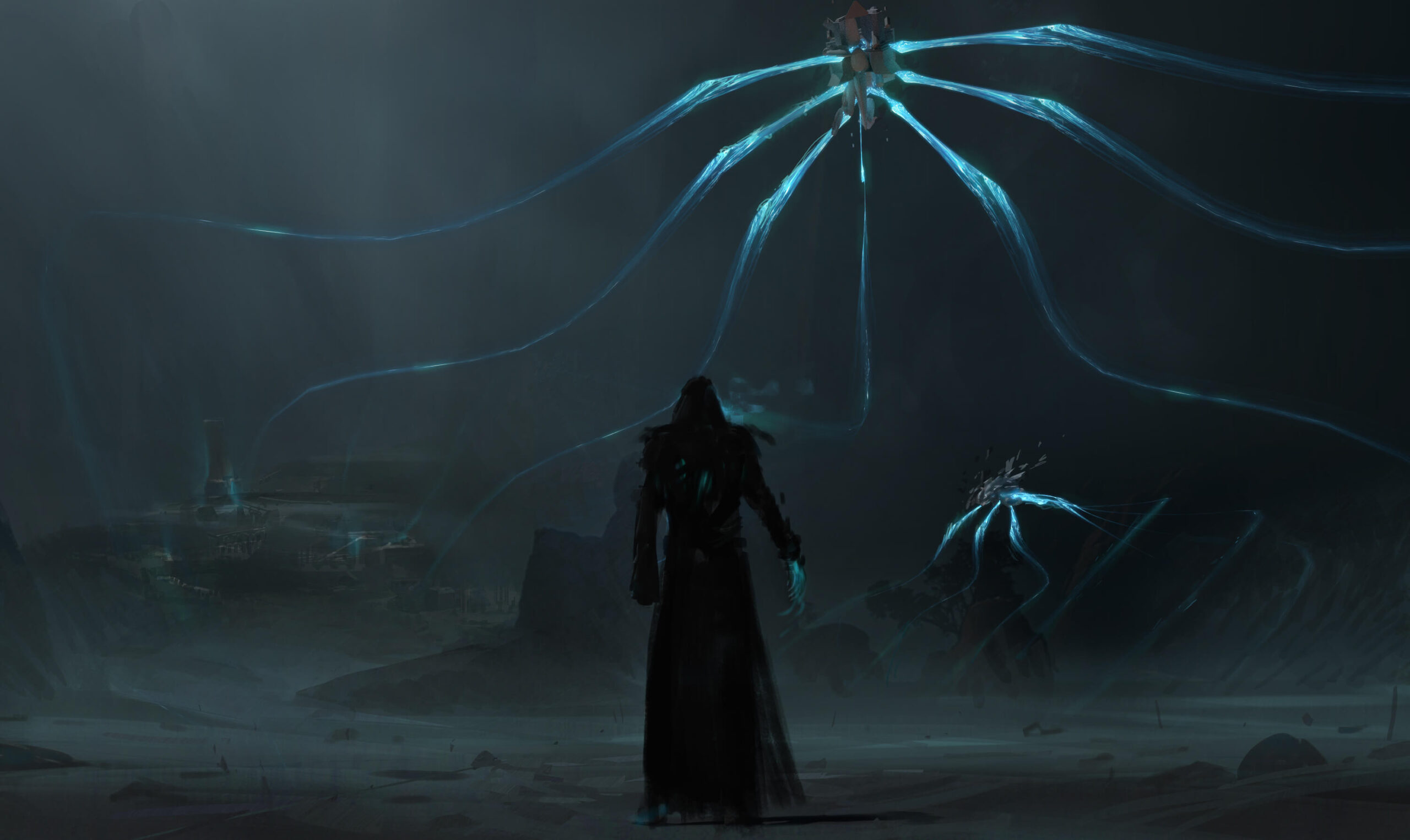 Undead spider like specters seem to have an affect on the nearby area with their dark arcane magic