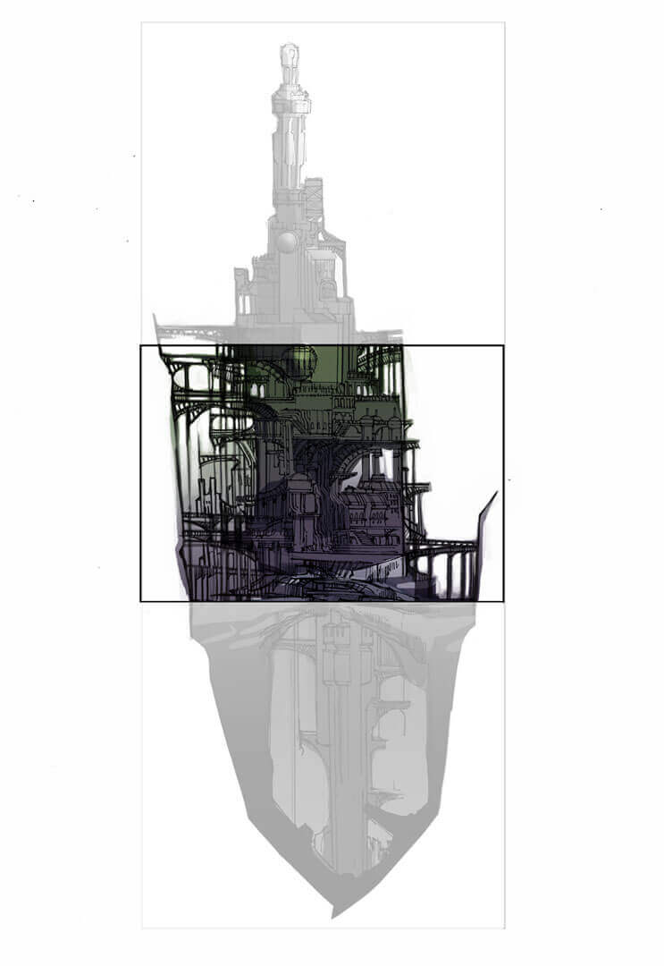 Mid section of Zaun, Entresol Level