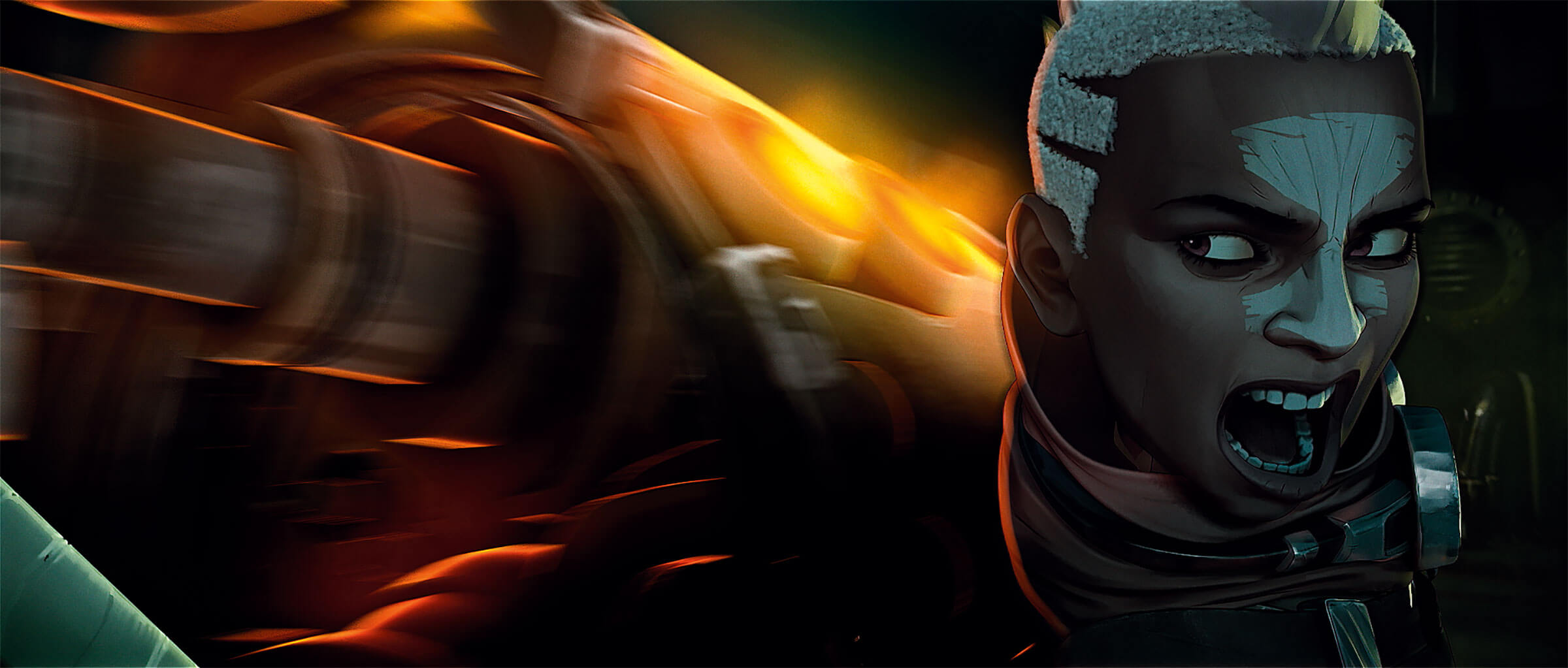 Close up of Ekko in action