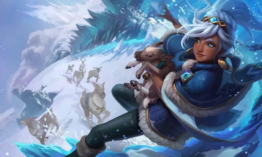 Taliyah images with her riding in the Freljord
