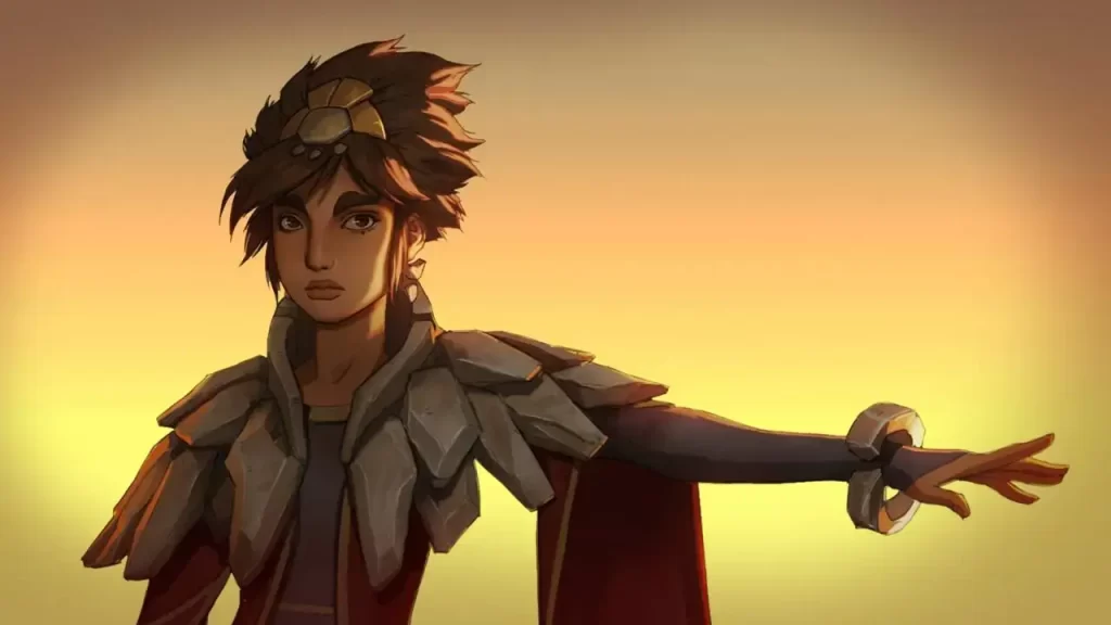 Taliyah standing upright with her left arm stretched straight out