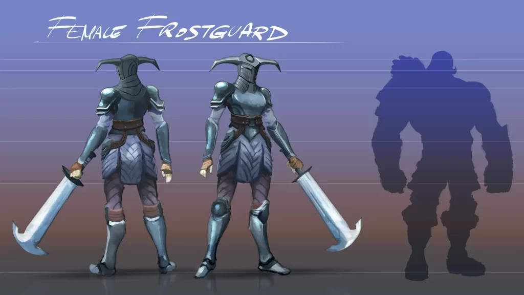 Female Frostguard concept art