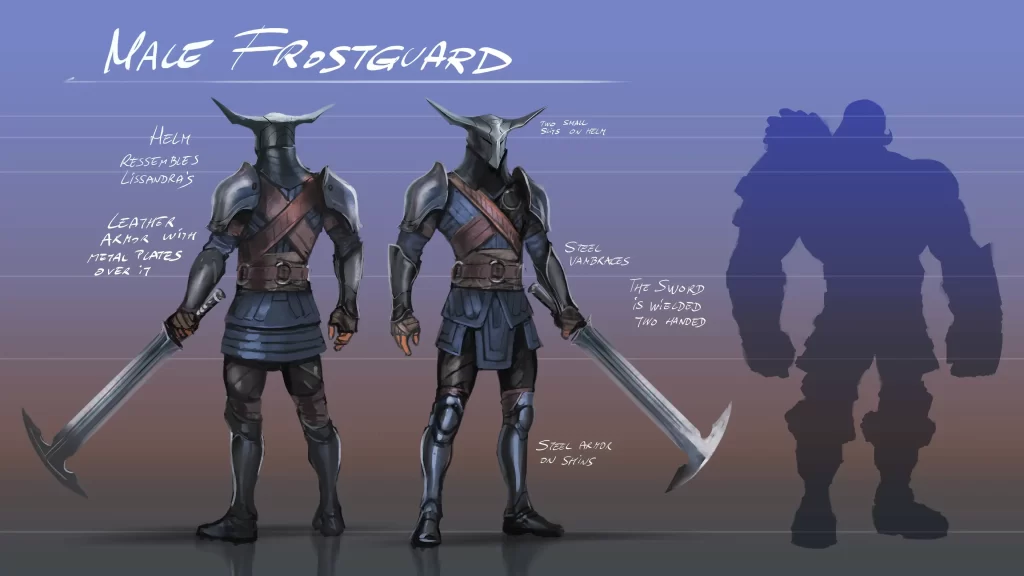 Male Frostguard concept art