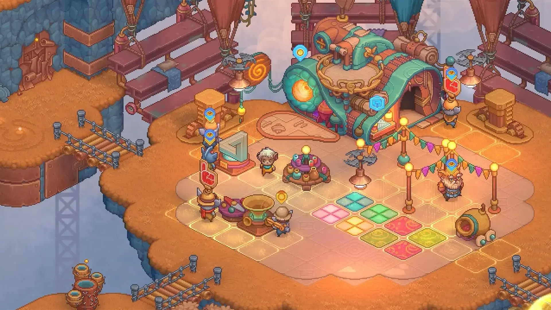 Screenshot of Bandle City with several yordles