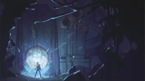 Ezreal holding up a light in the Vault of Resplendent Holies
