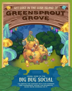 Poster art for a Greensprout Grove social event